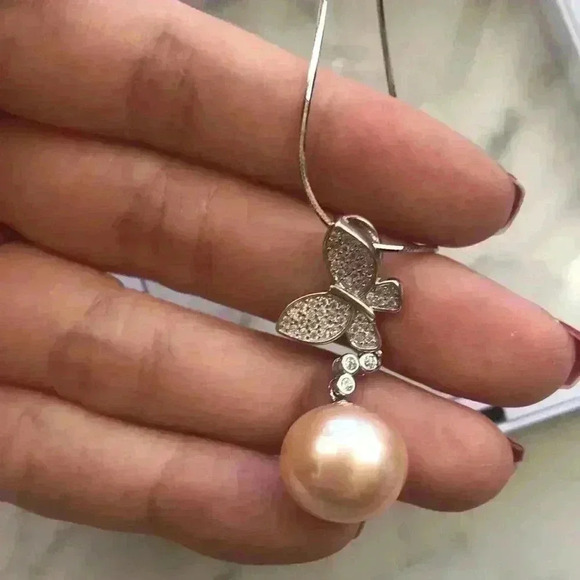 Custom Made 12.5mm Genuine Pearl Snake Chain Necklace - Picture 9 of 17